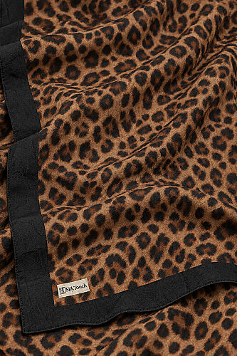 Acı Kahve Leopar Desen Kraş Şal - 3