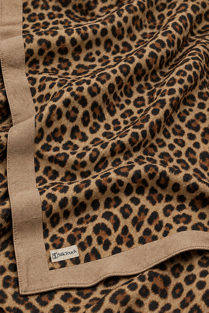 Bej Leopar Desen Kraş Şal - 3