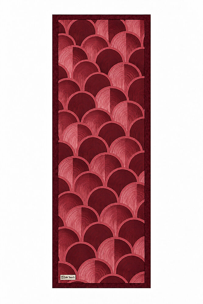 Bordo Bohem Desen Kraş Şal - 3