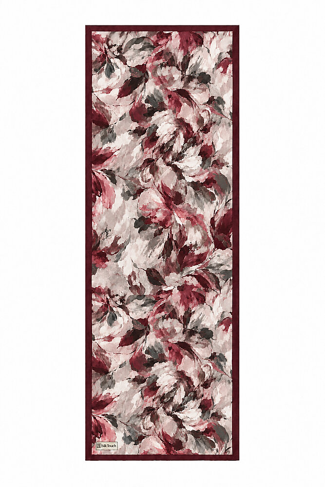 Bordo Ekim Desen Kraş Şal - 2