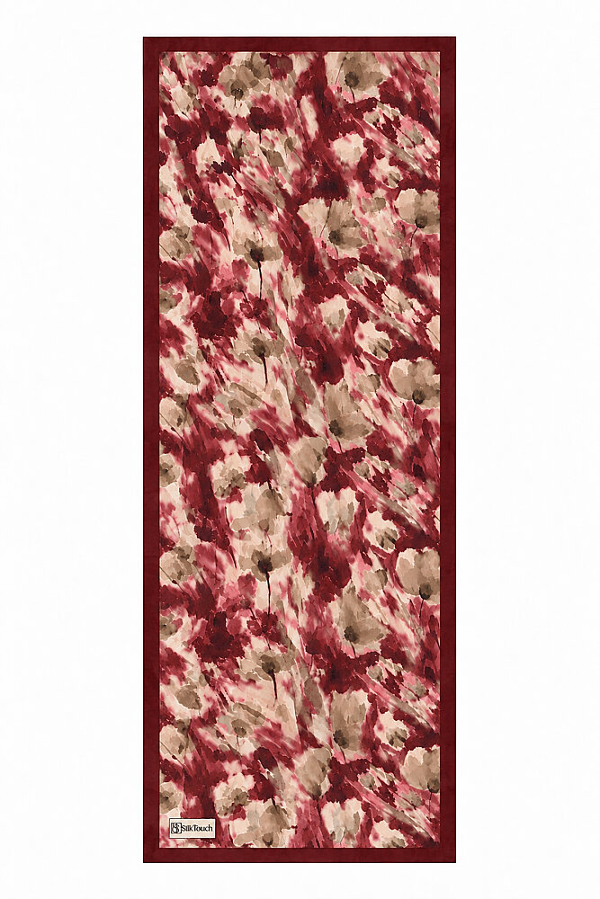 Bordo Fırtına Desen Kraş Şal - 2