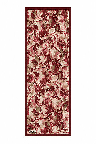 Bordo Fresk Desen Kraş Şal - 3