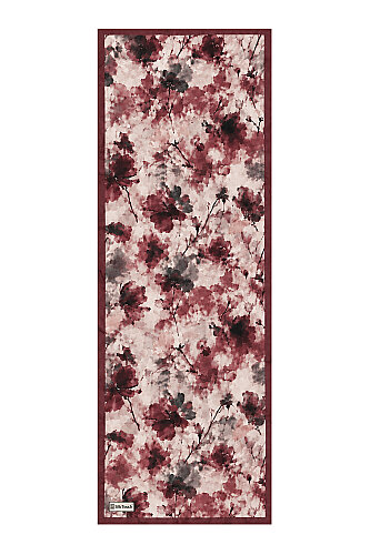 Bordo Mürekkep Desen Kraş Şal (1)