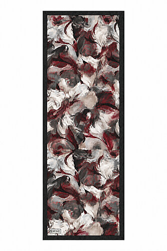 Bordo Siyah Canvas Desen Kraş Şal (1)