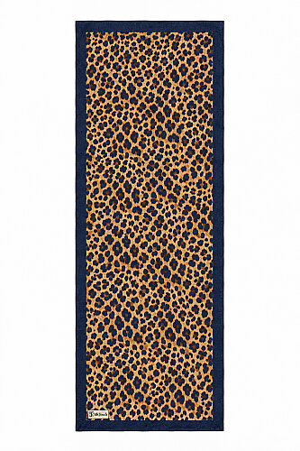 Lacivert Bej Leopar Desen Kraş Şal (1)