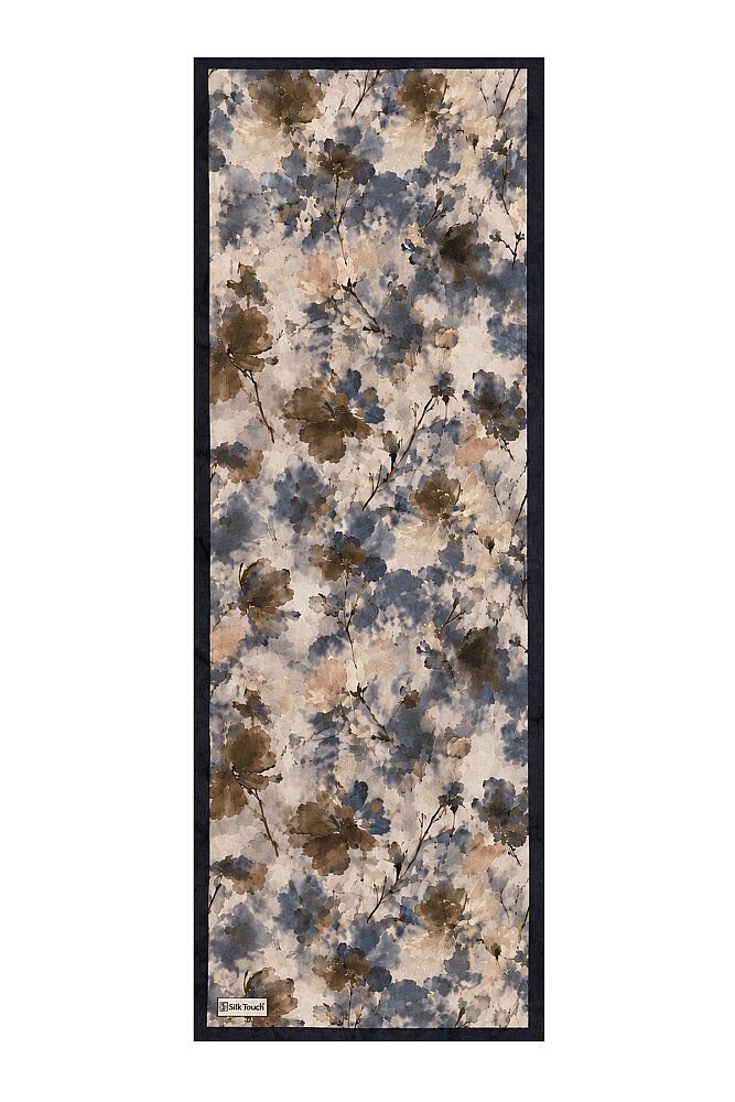 Lacivert Vizon Mürekkep Desen Kraş Şal - 2