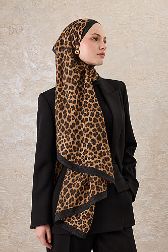 Leopar Leopar Desen Kraş Şal