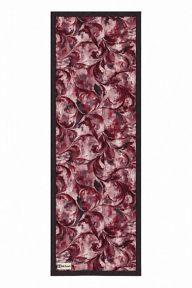 Mürdüm Siyah Velora Desen Kraş Şal - 2