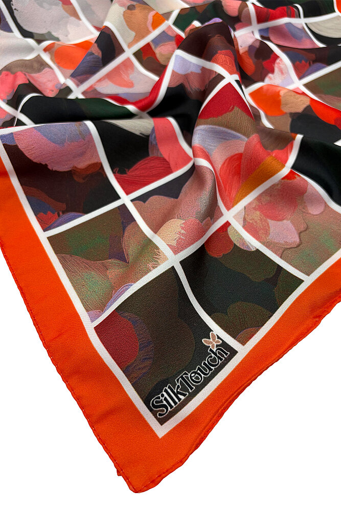 Oranj Art Bloom Desenli İpeksi Rayon Fular - 3