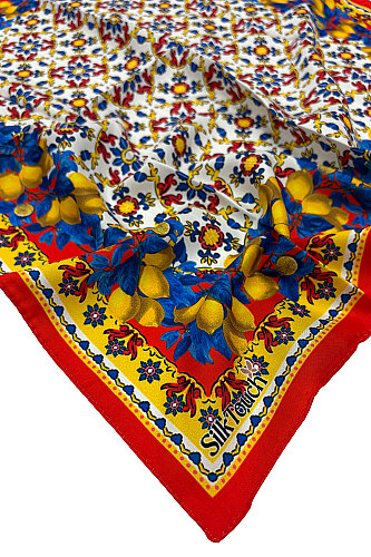 Oranj Sicilya Sokağı Desen Fular Mendil - 3