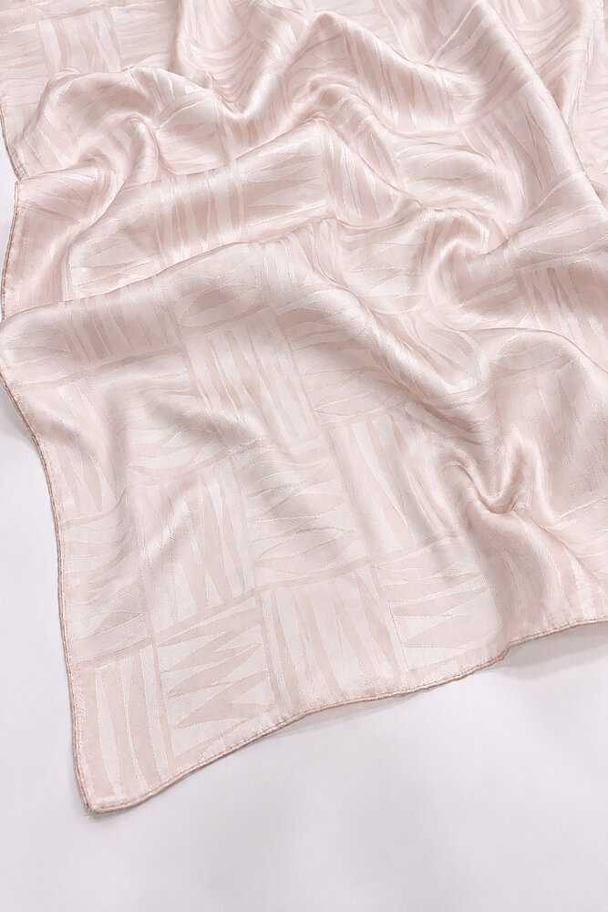 Pembe Mosaic Desen Ayrobin Jakar Şal - 3