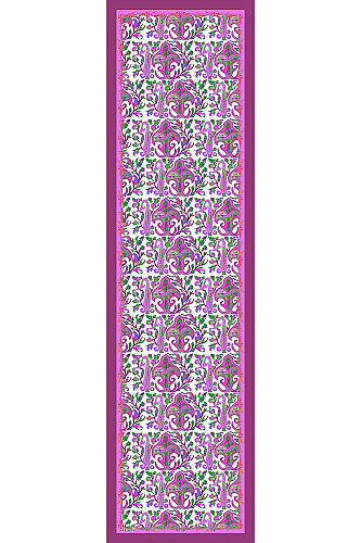 Pembe Şehrazat Desen İpeksi Rayon Fular (1)