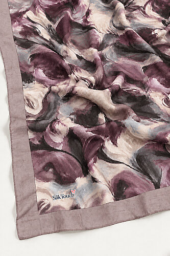 Pudra Canvas Desen Kraş Şal - 3