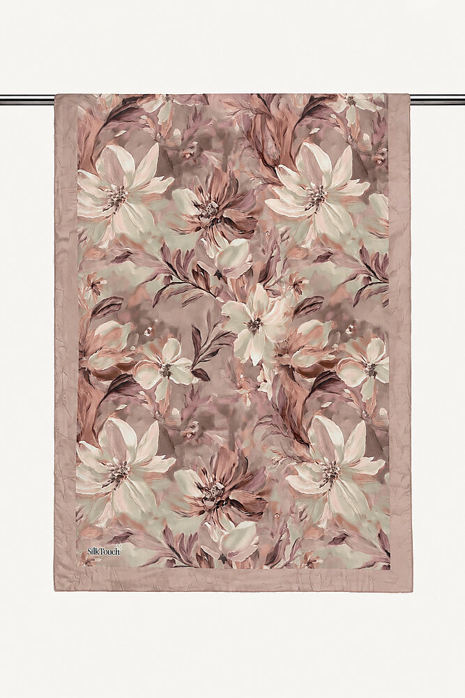 Pudra Vintage Manolya Desenli Kraş Şal - 2