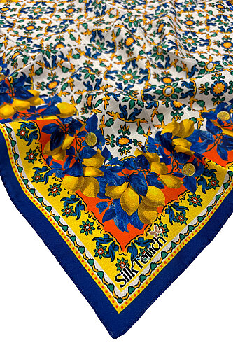 Saks Sicilya Sokağı Desen Fular Mendil - 3