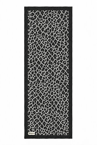 Siyah Gri Leopar Desen Kraş Şal - 4