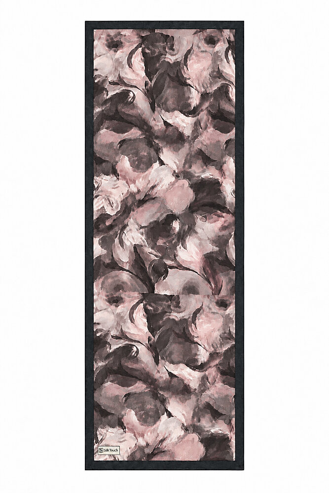 Siyah Kızıl Canvas Desen Kraş Şal - 2