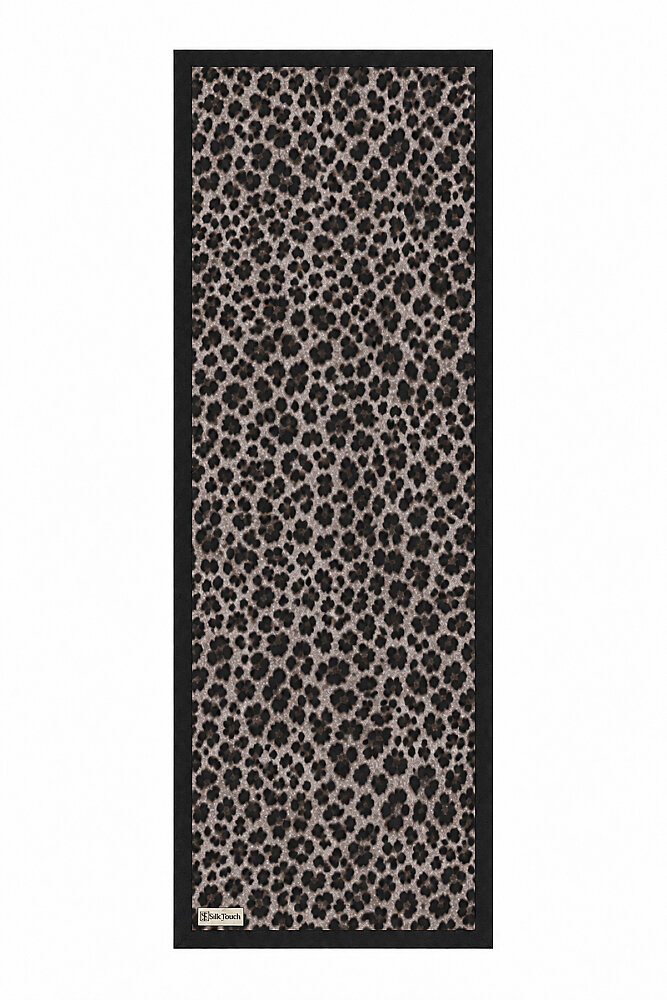 Siyah Leopar Desen Kraş Şal - 2