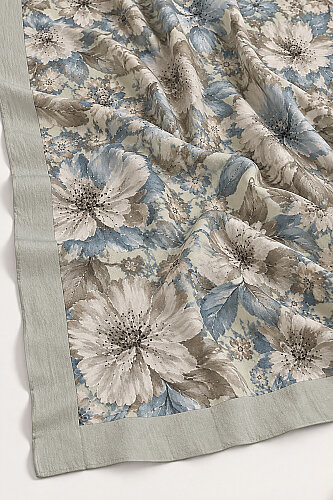 Soft Yeşil Florina Desen Kraş Şal - 3