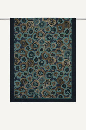 Turkuaz Pattern Desenli Organik Şal (1)