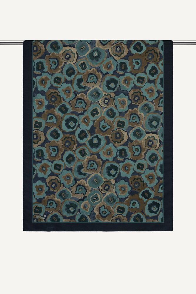Turkuaz Pattern Desenli Organik Şal - 2
