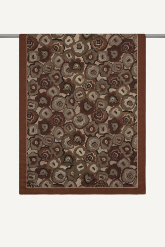 Turuncu Pattern Desenli Organik Şal (1)