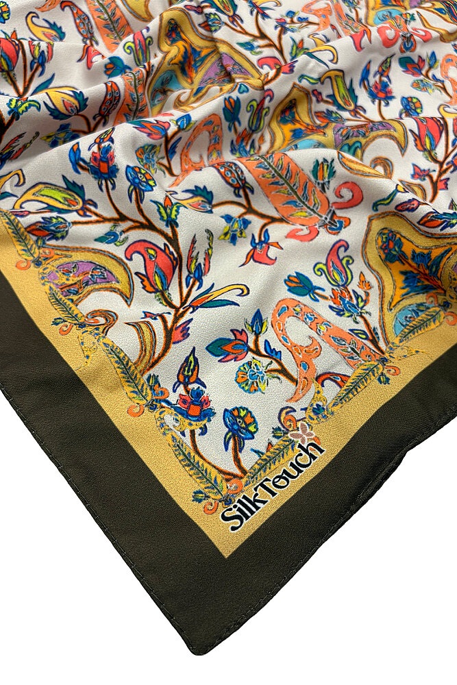 Zümrüt Şehrazat Desen İpeksi Rayon Fular - 3